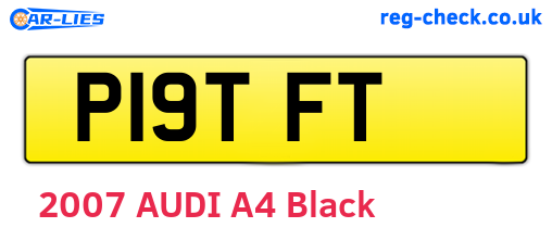 P19TFT are the vehicle registration plates.