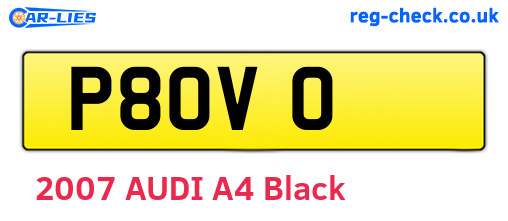P8OVO are the vehicle registration plates.