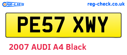 PE57XWY are the vehicle registration plates.