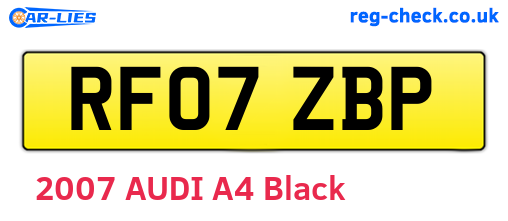 RF07ZBP are the vehicle registration plates.