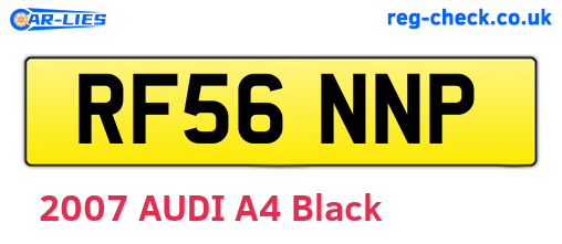 RF56NNP are the vehicle registration plates.