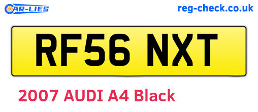 RF56NXT are the vehicle registration plates.