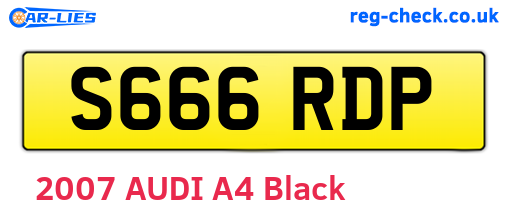 S666RDP are the vehicle registration plates.