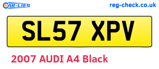 SL57XPV are the vehicle registration plates.