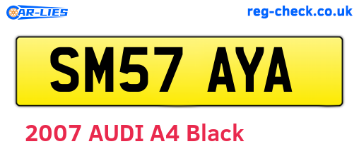 SM57AYA are the vehicle registration plates.
