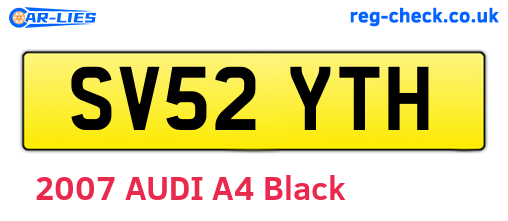 SV52YTH are the vehicle registration plates.