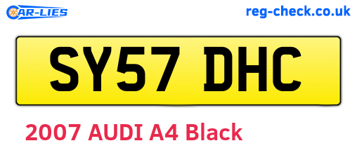 SY57DHC are the vehicle registration plates.