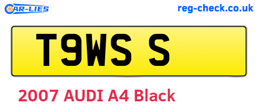 T9WSS are the vehicle registration plates.