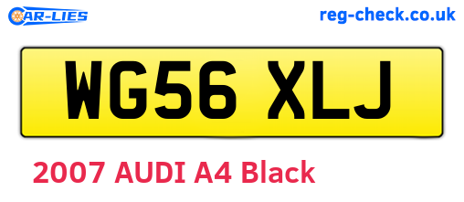 WG56XLJ are the vehicle registration plates.