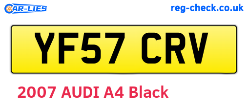 YF57CRV are the vehicle registration plates.