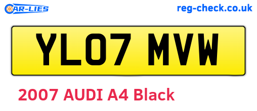 YL07MVW are the vehicle registration plates.