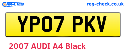 YP07PKV are the vehicle registration plates.