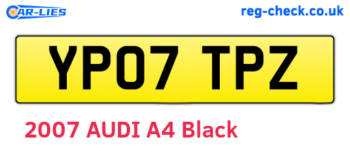 YP07TPZ are the vehicle registration plates.