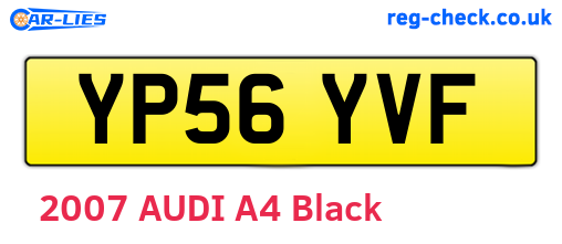 YP56YVF are the vehicle registration plates.