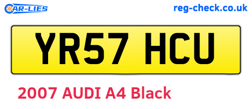 YR57HCU are the vehicle registration plates.