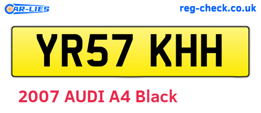 YR57KHH are the vehicle registration plates.