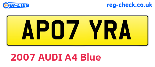 AP07YRA are the vehicle registration plates.