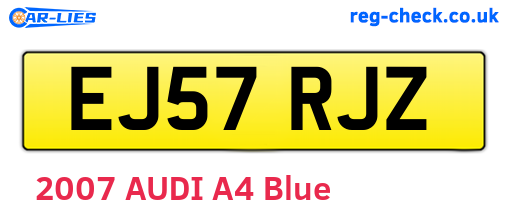 EJ57RJZ are the vehicle registration plates.