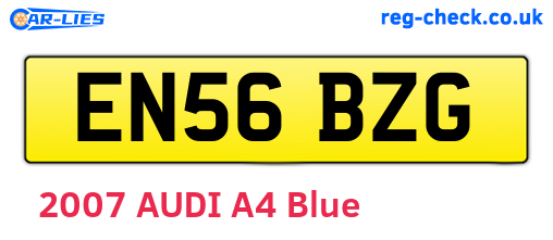 EN56BZG are the vehicle registration plates.