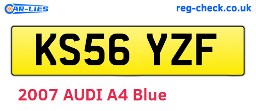 KS56YZF are the vehicle registration plates.