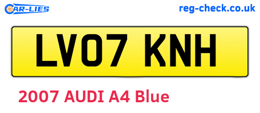 LV07KNH are the vehicle registration plates.