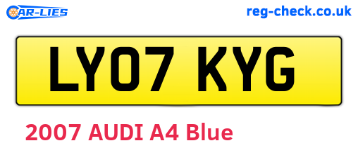 LY07KYG are the vehicle registration plates.