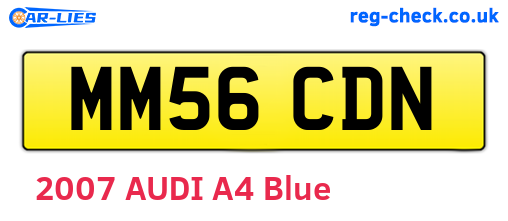 MM56CDN are the vehicle registration plates.
