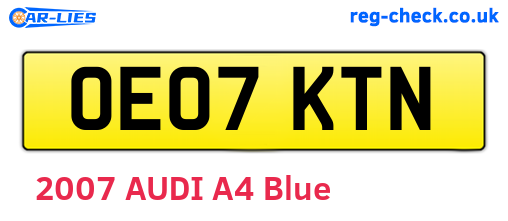 OE07KTN are the vehicle registration plates.