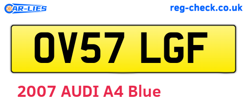 OV57LGF are the vehicle registration plates.