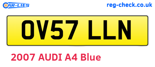 OV57LLN are the vehicle registration plates.