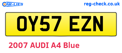 OY57EZN are the vehicle registration plates.