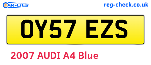 OY57EZS are the vehicle registration plates.
