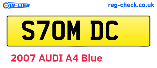 S70MDC are the vehicle registration plates.