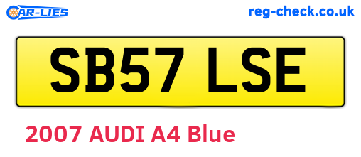 SB57LSE are the vehicle registration plates.