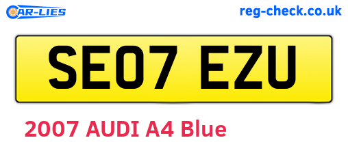 SE07EZU are the vehicle registration plates.