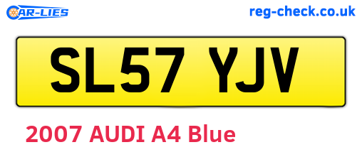 SL57YJV are the vehicle registration plates.