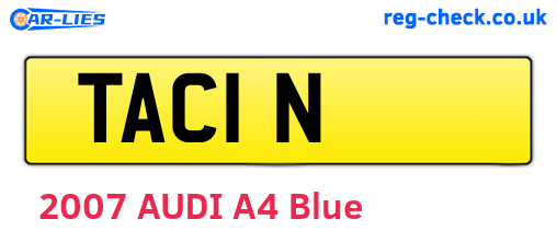 TAC1N are the vehicle registration plates.