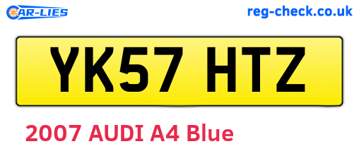 YK57HTZ are the vehicle registration plates.