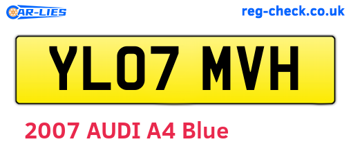 YL07MVH are the vehicle registration plates.