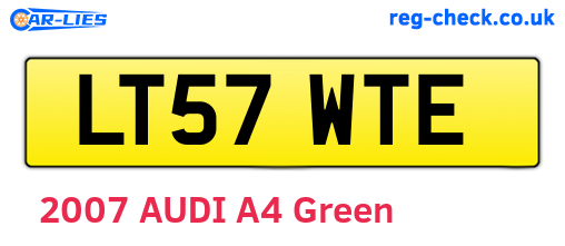 LT57WTE are the vehicle registration plates.