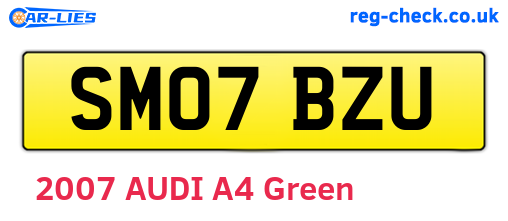 SM07BZU are the vehicle registration plates.
