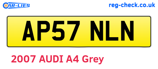 AP57NLN are the vehicle registration plates.