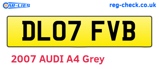 DL07FVB are the vehicle registration plates.