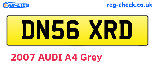 DN56XRD are the vehicle registration plates.