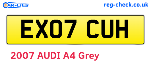 EX07CUH are the vehicle registration plates.