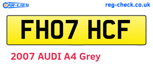 FH07HCF are the vehicle registration plates.