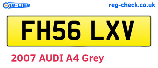 FH56LXV are the vehicle registration plates.
