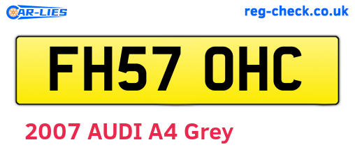 FH57OHC are the vehicle registration plates.