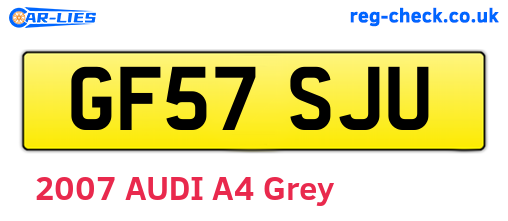 GF57SJU are the vehicle registration plates.