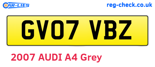 GV07VBZ are the vehicle registration plates.
